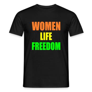 Women life freedom - Männer T-Shirt - Schwarz - Vorne - AI Model Male 178 light (178cm)
