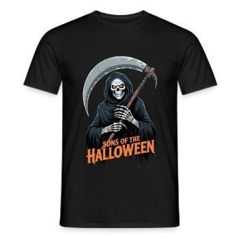 Halloween Grim Reaper - Men's T-Shirt - black - Front - AI Model Male 178 light (178cm)