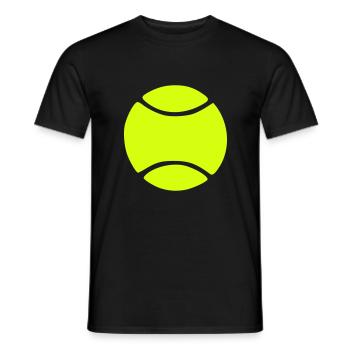 Tennis Ball - Men's T-Shirt - black - Front - AI Model Male 178 light (178cm)