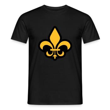 Lilie - Männer T-Shirt - Schwarz - Vorne - AI Model Male 178 light (178cm)