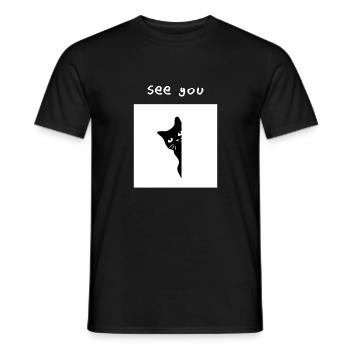 I see you! - Men's T-Shirt - black - Front - AI Model Male 178 light (178cm)