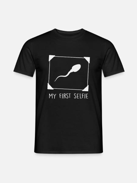 MY FIRST SELF1E - Men's T-Shirt - black