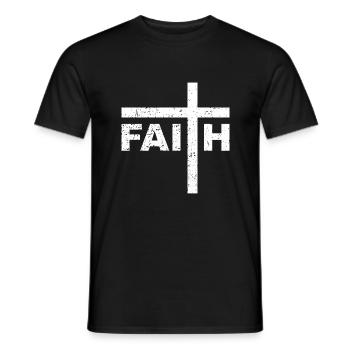 Faith - Men's T-Shirt - black - Front - AI Model Male 178 light (178cm)