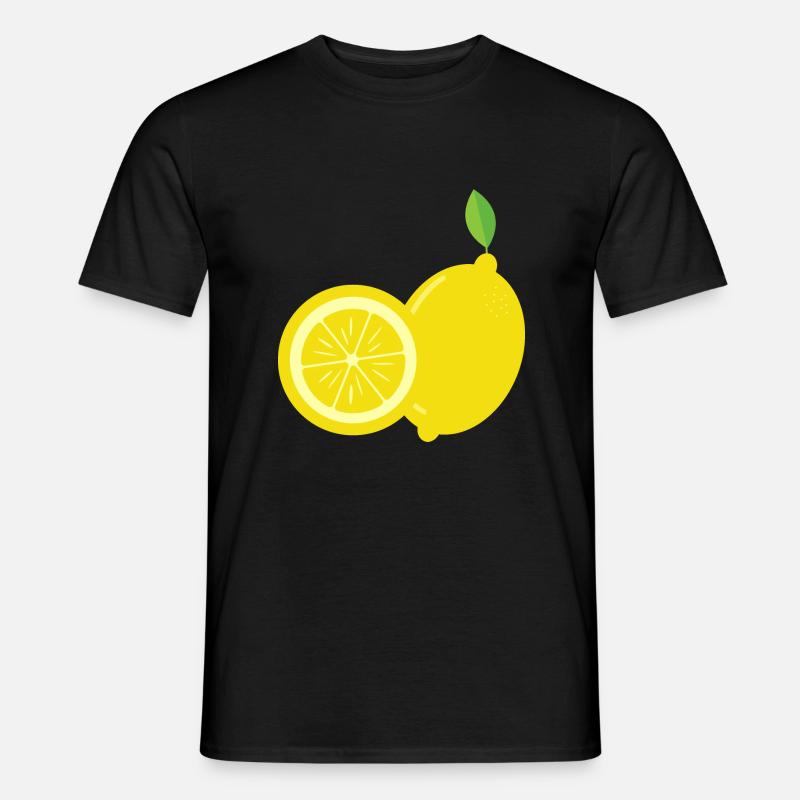 Zitrone - Just a lemon - Männer T-Shirt - Schwarz