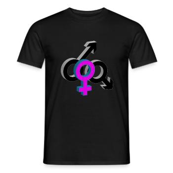 Wifesharing 3D Druck - Männer T-Shirt - Schwarz - Vorne - AI Model Male 178 light (178cm)