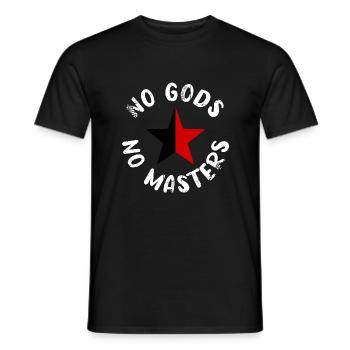 No Gods No Masters - Männer T-Shirt - Schwarz - Vorne - AI Model Male 178 light (178cm)