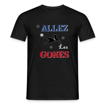 Allez les gones - T-shirt homme - noir - Devant - AI Model Male 178 light (178cm)