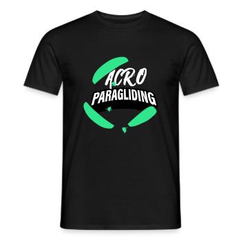 Acro Parapente Acro Parapente - T-shirt homme - noir - Devant - AI Model Male 178 light (178cm)
