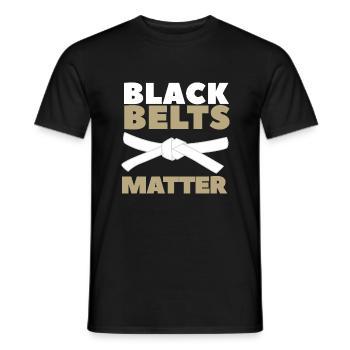 judo ceinture noire karaté combat compétition - T-shirt homme - noir - Devant - AI Model Male 178 light (178cm)
