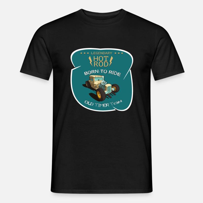 Old Timer Hot Rod - T-shirt homme - noir