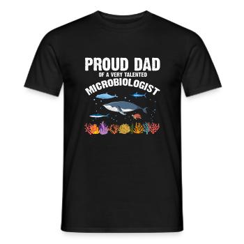 Fier Papa Microbiologie Biologie Biologiste Mer - T-shirt homme - noir - Devant - AI Model Male 178 light (178cm)