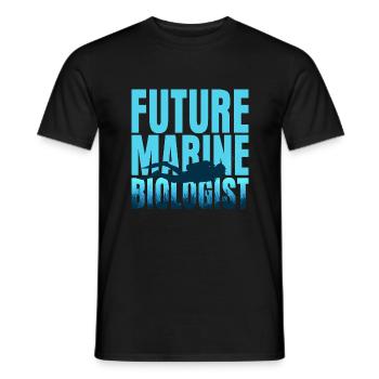 Future Marine Biologist Ocean Student Scientist - Men's T-Shirt - black - Front - AI Model Male 178 light (178cm)