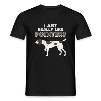 I Just Really Like Pointers Dog Gift - Männer T-Shirt - Schwarz - Vorne - AI Model Male 178 light (178cm)