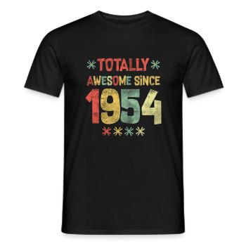 1954 - Totally Awesome Since 1954 - Happy Birthday - Men's T-Shirt - black - Front - AI Model Male 178 light (178cm)