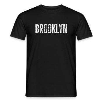 Brooklyn NY Retro Text New York J’adore Brooklyn - T-shirt homme - noir - Devant - AI Model Male 178 light (178cm)