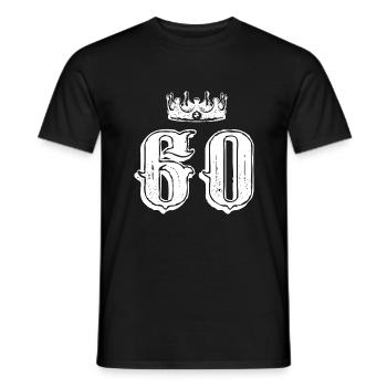 60 Number crown - Men's T-Shirt - black - Front - AI Model Male 178 light (178cm)