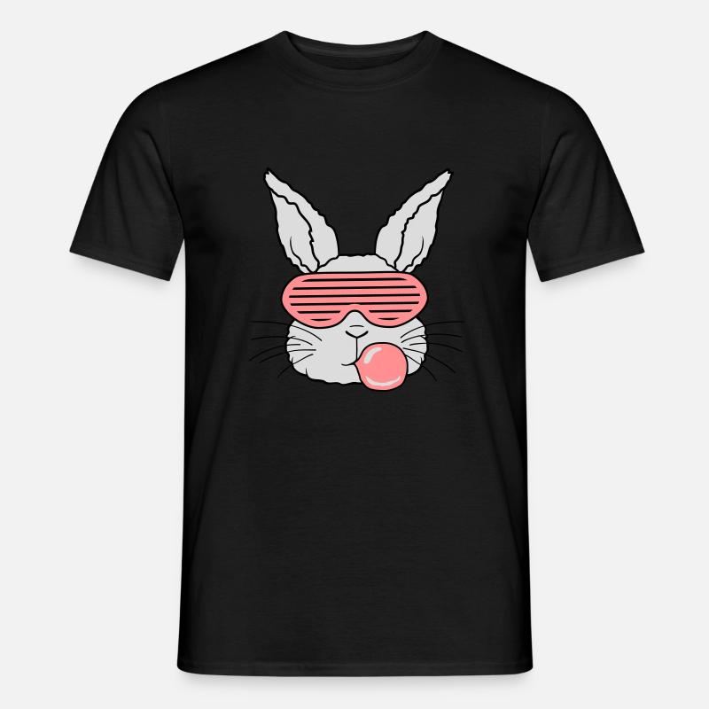 Chewing gum bubble lapin cool - T-shirt homme - noir