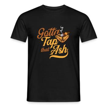 Gotta Tap That Ash - cigare passion - T-shirt homme - noir - Devant - AI Model Male 178 light (178cm)