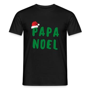 PAPA NOËL - T-shirt homme - noir - Devant - AI Model Male 178 light (178cm)