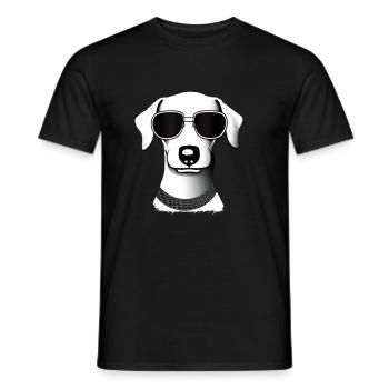 Chiens teckels avec lunettes de soleil motif cool 5 - T-shirt homme - noir - Devant - AI Model Male 178 light (178cm)