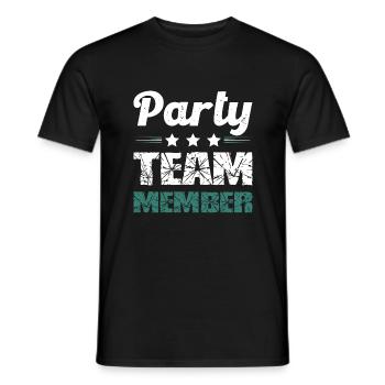 Party Team - Men's T-Shirt - black - Front - AI Model Male 178 light (178cm)
