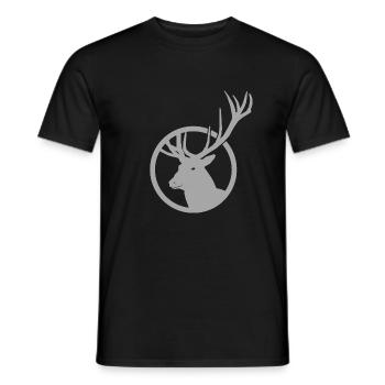 Cerf - T-shirt homme - noir - Devant - AI Model Male 178 light (178cm)