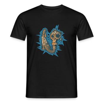 Gasmask Spikey Hintergrund - Männer T-Shirt - Schwarz - Vorne - AI Model Male 178 light (178cm)