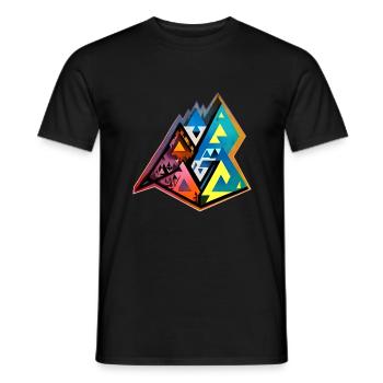 Triangular Landscape - Men's T-Shirt - black - Front - AI Model Male 178 light (178cm)