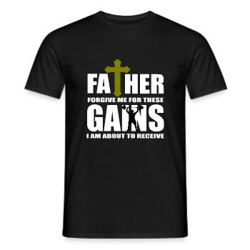 Logo de citation de gymnase - T-shirt homme - noir - Devant - AI Model Male 178 light (178cm)