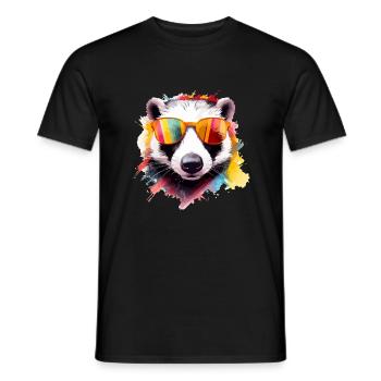 Honey raccoon - Men's T-Shirt - black - Front - AI Model Male 178 light (178cm)