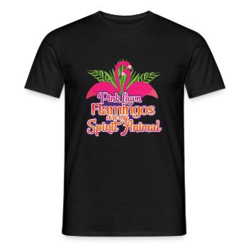 Lawn Flamingos Are My Spirit Animal Flamingo Bird - Men's T-Shirt - black - Front - AI Model Male 178 light (178cm)