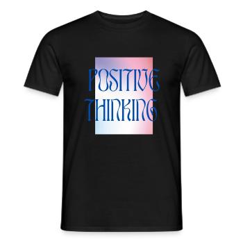 Positive Thinking - Colourful - Men's T-Shirt - black - Front - AI Model Male 178 light (178cm)