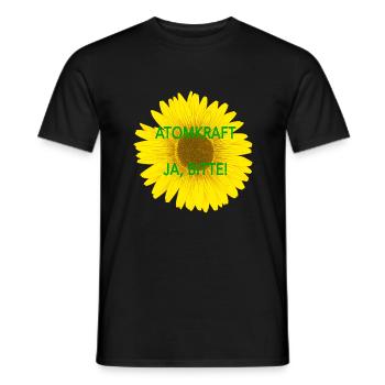 Atomkraft ja, bitte - Männer T-Shirt - Schwarz - Vorne - AI Model Male 178 light (178cm)