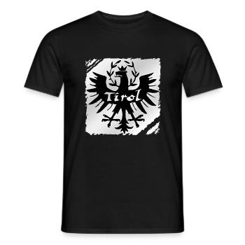 Tiroler Adler dem Land Tirol die Treue, Steinadler - Männer T-Shirt - Schwarz - Vorne - AI Model Male 178 light (178cm)
