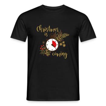 Christmas is coming - T-shirt homme - noir - Devant - AI Model Male 178 light (178cm)