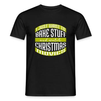Typographie boulangers devise dinosaure fan père Noël barbes - T-shirt homme - noir - Devant - AI Model Male 178 light (178cm)