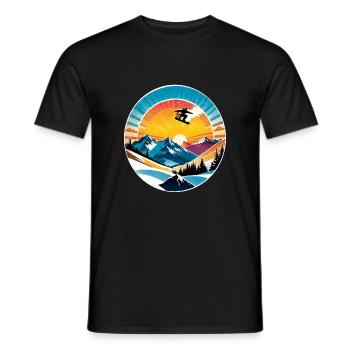 snowboard neige et ski - T-shirt homme - noir - Devant - AI Model Male 178 light (178cm)
