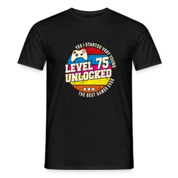 Original 1949 Vintage Niveau 75 Débloquer - T-shirt homme - noir - Devant - AI Model Male 178 light (178cm)