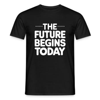 back to school - Men's T-Shirt - black - Front - AI Model Male 178 light (178cm)