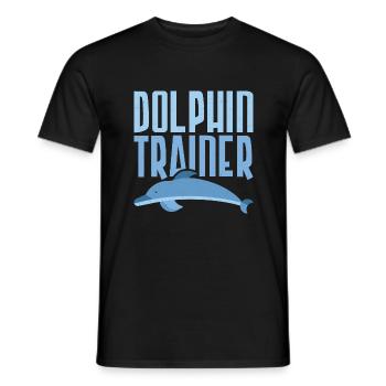 Dolphin Trainer Beach Vacation Marine Biology - Men's T-Shirt - black - Front - AI Model Male 178 light (178cm)