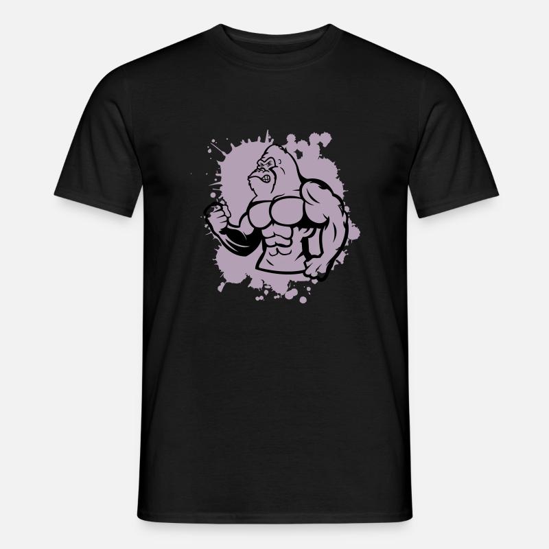 gorilla stark tier - Männer T-Shirt - Schwarz