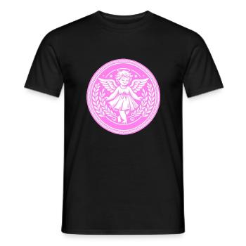 Logo de l’ange gardien - T-shirt homme - noir - Devant - AI Model Male 178 light (178cm)
