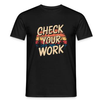 ematik mit Humor - Männer T-Shirt - Schwarz - Vorne - AI Model Male 178 light (178cm)