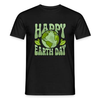 Happy Earth Day Environmental Planet - Männer T-Shirt - Schwarz - Vorne - AI Model Male 178 light (178cm)