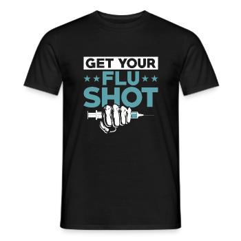 Faites-vous vacciner contre la grippe Aidant aidant - T-shirt homme - noir - Devant - AI Model Male 178 light (178cm)
