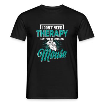 Maus Mäuse Geschenk - Männer T-Shirt - Schwarz - Vorne - AI Model Male 178 light (178cm)