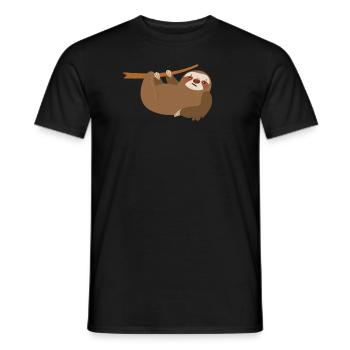 Shirt mit Faultier - Lustiges Faultier T-Shirt - Männer T-Shirt - Schwarz - Vorne - AI Model Male 178 light (178cm)