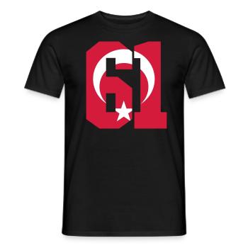 Trabzon 61 Türkiye - Männer T-Shirt - Schwarz - Vorne - AI Model Male 178 light (178cm)