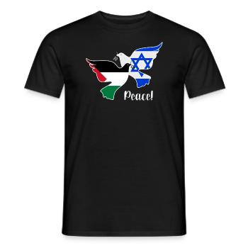 Frieden für Israel und Palestina - Männer T-Shirt - Schwarz - Vorne - AI Model Male 178 light (178cm)