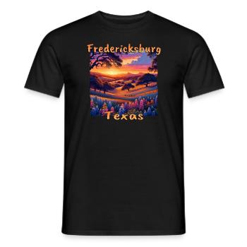 Sunset in Fredericksburg: Deutsche Community - Männer T-Shirt - Schwarz - Vorne - AI Model Male 178 light (178cm)